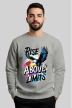 All Day Comfort Men’s Graphic Printed Sweatshirt Combo – Always Be Brave, Rise Above Limits & Camping Is The Answer (Pack of 3) - Black Grey White